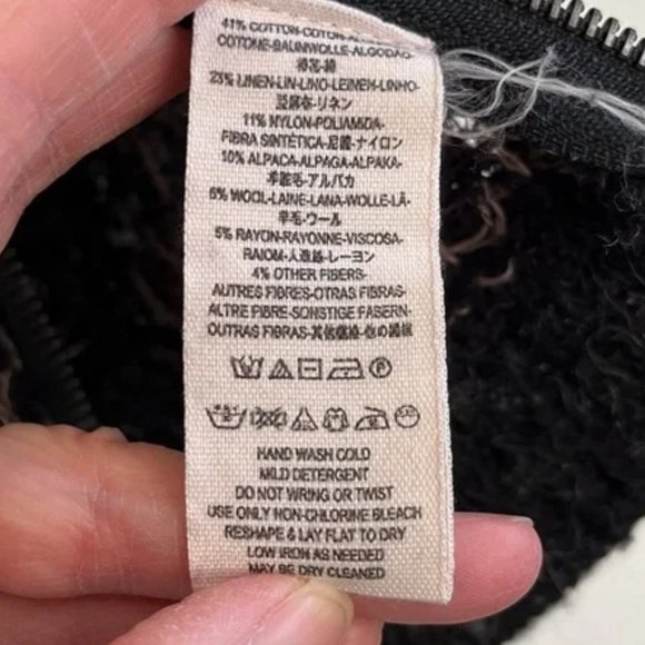 Free People Floral Fields Oversized Side Zip Wool Blend Sweater Size M EUC - Picture 3 of 15